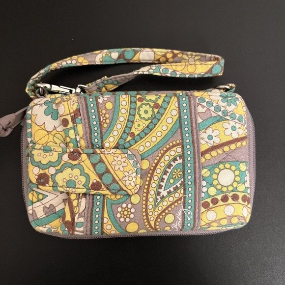 Vera Bradley Handbags - Vera Bradley All in One Wristlet Lemon Parfait Retired Print Some Wear From Use